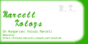 marcell kolozs business card